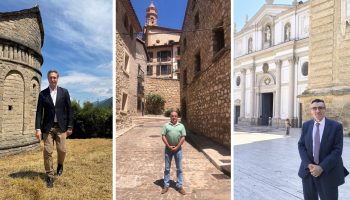 Juan Carlos Agustín, Javier Betorz y Rafael Samper, presidentes de los Comités Intercomarcales del Partido Aragonés